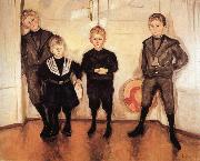 Edvard Munch Four Children oil painting